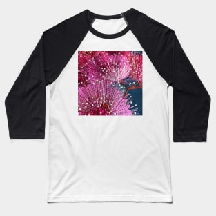 Shades of Pink Native Floral Design by Leah Gay Baseball T-Shirt